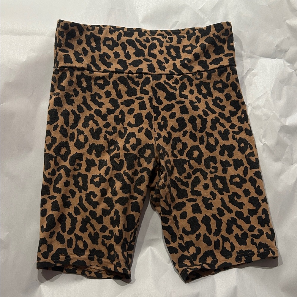 Leopard Print Biker Shorts